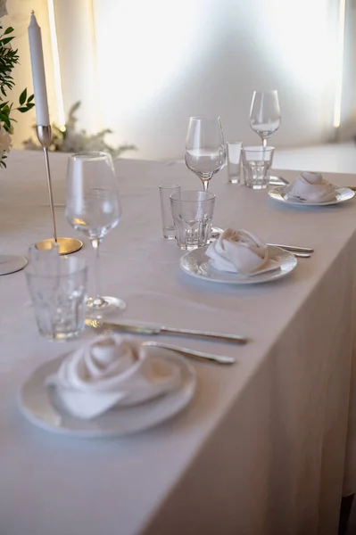Hochzeitsdekoration Tischdekoration Stockfoto