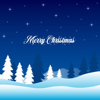 Kar taneleri ve Noel ağacı olan mutlu noel duvar kağıdı arka planı