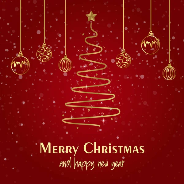 Kar taneleri ve Noel ağacı olan mutlu noel duvar kağıdı arka planı