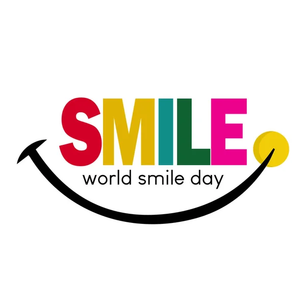 World Smile Day Vector Illustration Happy World Smile Day Vector — Stock Vector