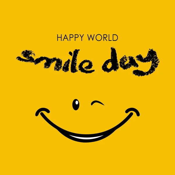 Wereld Glimlach Dag Vector Illustratie Gelukkige Wereld Glimlach Dag Vector — Stockvector