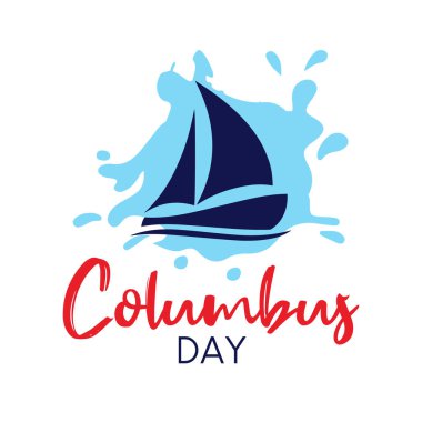 Yelkenli gemi, direksiyon ve kopyalama alanı olan Columbus Günü Arkaplanı. Bu tema ile içerik yerleştirmek için uygun.