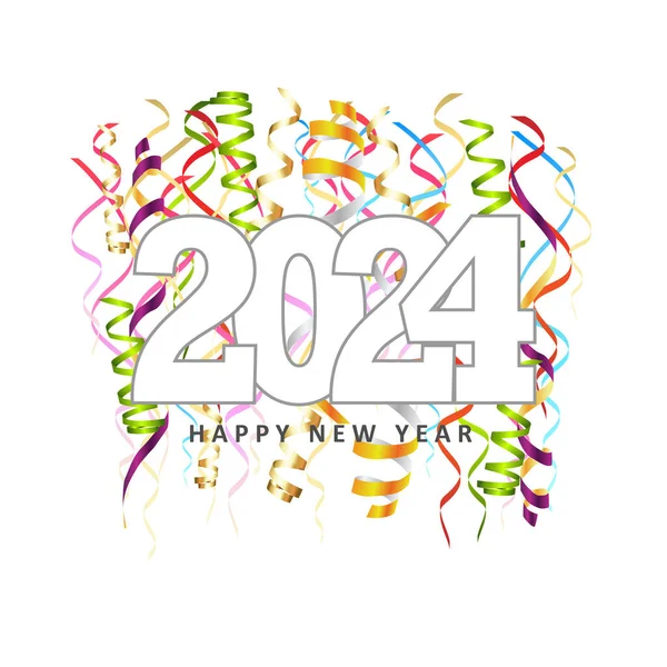 Feliz Año Nuevo 2024 Vector Año Nuevo Vector Feliz Año — Vector de stock