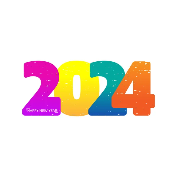 幸せな新年2024年ベクター新年ベクター カード バナー ソーシャルメディアテンプレートのための幸せな新年 — ストックベクタ