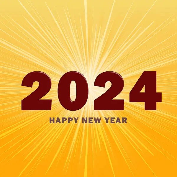 Mutlu yıllar 2024 vektör yeni yıl vektörü. Kart, afiş ve sosyal medya şablonu için mutlu yıllar.
