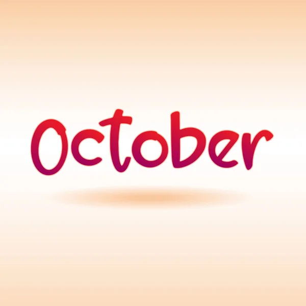Halo Oktober Dengan Vibes Musim Gugur Vektor Oktober Vektor - Stok Vektor