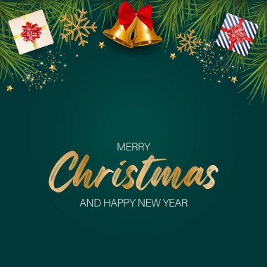 Kış titreşimleri vektörüyle mutlu Noeller. Kar taneleriyle mutlu noeller, Noel ağacı, Karlı ev. Noel kartı..