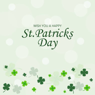 St patricks day background with clover. St patrick's day vector.