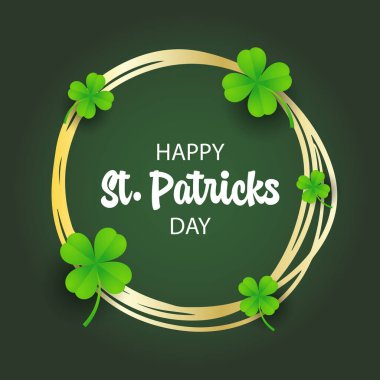 St patricks day background with clover. St patrick's day vector.