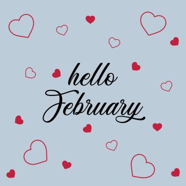 Hello February vector. Welcome February vector.