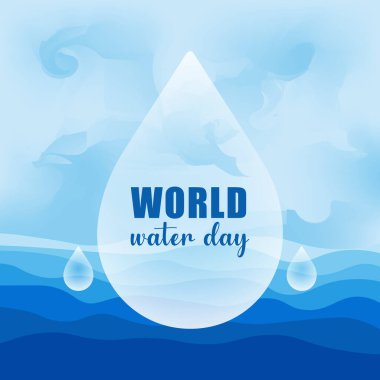 World Water Day vector. Water Day vector illustrator.