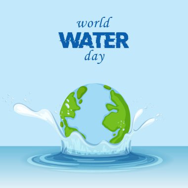 World Water Day vector. Water Day vector illustrator.