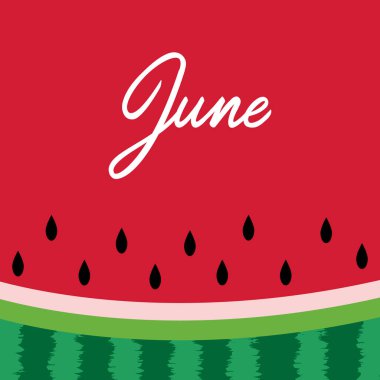 Merhaba Haziran. Haziran vektörüne hoş geldiniz. yaz mevsimi. 