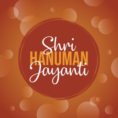 Shri Hanuman Jayanti vektör çizimi. Hanuman Jayanti vektörü. Mutlu Hanuman Jayanti.