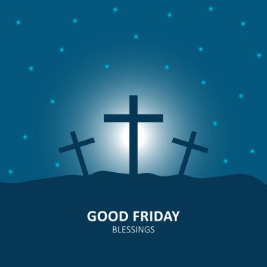 İyi Cuma arkaplan vektörü. İyi cumalar. Çapraz Şablonlu İyi Cuma.