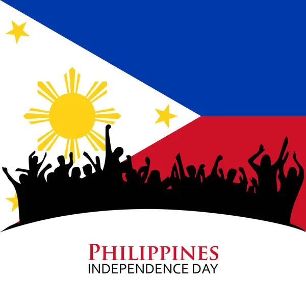 Happy Philippines Independence Day Philippines Independence Day Vector Independence Day — Διανυσματικό Αρχείο