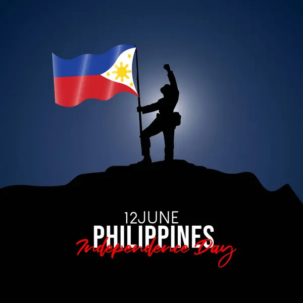 Happy Philippines Independence Day Philippines Independence Day Vector Independence Day — Διανυσματικό Αρχείο