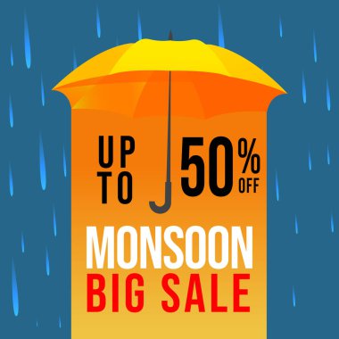 Özel bir teklifle muson sezonu indiriminiz kutlu olsun Vector. Muson satış vektörü.