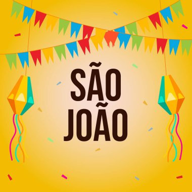 Festa De Sao Joao vektörü. Sao Joao vektörü. Festa Junina vektörü.