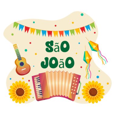 Festa De Sao Joao vektörü. Sao Joao vektörü. Festa Junina vektörü.