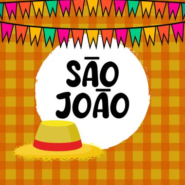 Festa De Sao Joao vektörü. Sao Joao vektörü. Festa Junina vektörü.