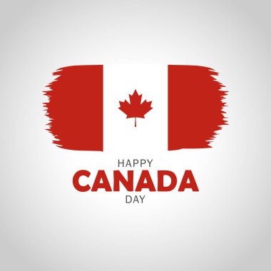 Kanada günün kutlu olsun. Akçaağaç yaprağıyla Kanada Günü vektörü.