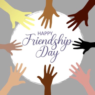 Uluslararası arkadaşlık günü. Mutlu arkadaşlık günü vektörü.