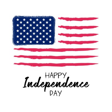 4 Temmuz Bağımsızlık Günü vektörünüz kutlu olsun. ABD Bağımsızlık Günü vektörü. Amerikan Bağımsızlık Günü.