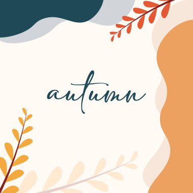 Merhaba sonbahar vektörü. Hoş geldin sonbahar. Sonbahar yaprakları vektörüyle sonbahar.