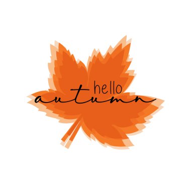 Merhaba sonbahar vektörü. Hoş geldin sonbahar. Sonbahar yaprakları vektörüyle sonbahar.