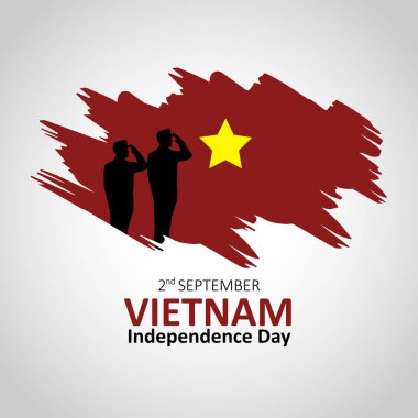 Vietnam 'ın bağımsızlık günü için vektör çizimi - 2 Eylül