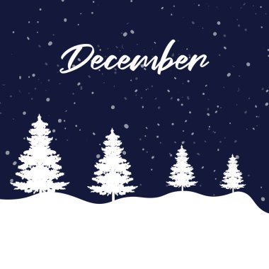 Merhaba Aralık vektörü. Aralık 'ta kış dönemi.