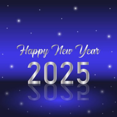 Mutlu yıllar 2025. Yeni yıl vektörü.