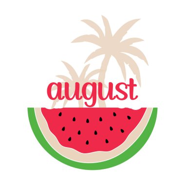 Merhaba August. Ağustos vektörüne hoş geldiniz. Ağustos ve yaz titreşimleri vektörü.