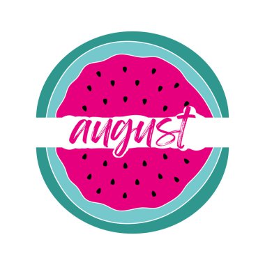 Merhaba August. Ağustos vektörüne hoş geldiniz. Ağustos ve yaz titreşimleri vektörü.