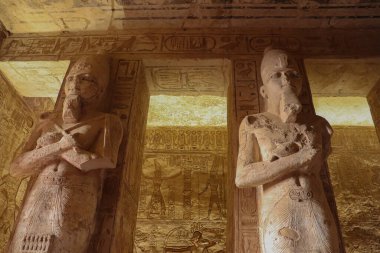 Eski Mısır tapınağı Ebu Simbel, Aswan, Mısır