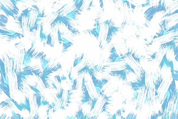 Coups Acryliques Dans Des Tons Bleus Délicats Ressemblent Givre Décoration — Image vectorielle
