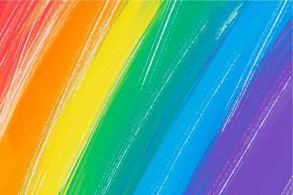 Fundo Multicolorido Cores Arco Íris Bandeira Lgbt Pintado Com Pinturas — Vetor de Stock