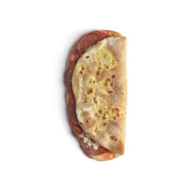 Beyaz arkaplanda izole edilmiş sandviç yüksek kaliteli resim.