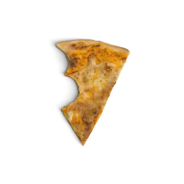 Pizzanın sol tarafı beyaz arka planda izole edilmiş kızarmış tavuk.