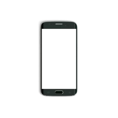 Boş ekran ile mobil boş ekran 2 için beyaz arkaplan izole