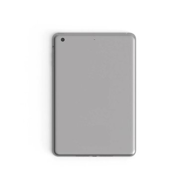 Boş ekranlı tablet boş görüntüsü reklamlar için beyaz arkaplanda izole edilmiş Boşluk Gri - Geri - Dikey