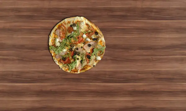 Pizza on wooden texture wallpaper for desktop wallpaper hd