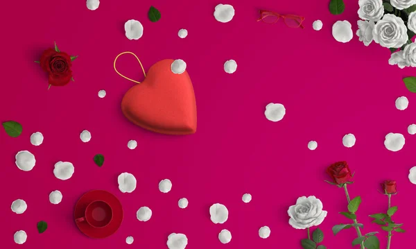 Deep pink color background special valentine day wallpaper 4k desktop photo