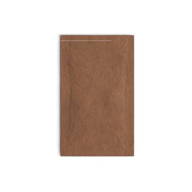 Kraft Paper Radiance, Sachet Blank kese setini hazırlıyor. Beyaz ve siyah gıda veya kozmetik ürün ambalajlama