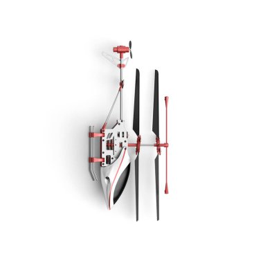 Pervaneli küçük bir helikopter modeli.