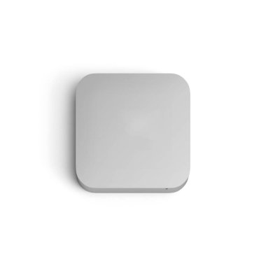 Beyaz bir yüzeyde kare bir nesne