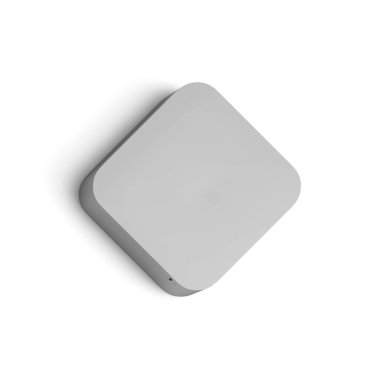 Beyaz yüzey üzerinde beyaz kare bir nesne