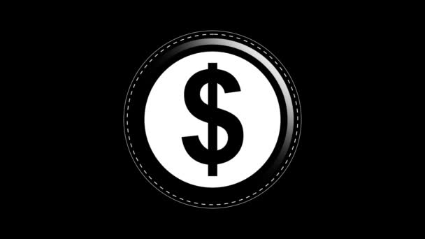 Dollar Zeichen Vektor Logo Design Geld Dollar Symbol — Stockvideo