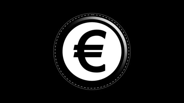 Illustrazione Dell Icona Dell Euro Vettoriale — Video Stock